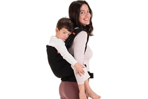 Beco Baby Carrier Toddler Carrier with Extra Wide Seat - 100% Cotton Carrying Backpack Style & Front-Carry,Lightweight & Breathable Child Carrier, Toddler Sling Carrier 20-60 lbs (Metro Black)