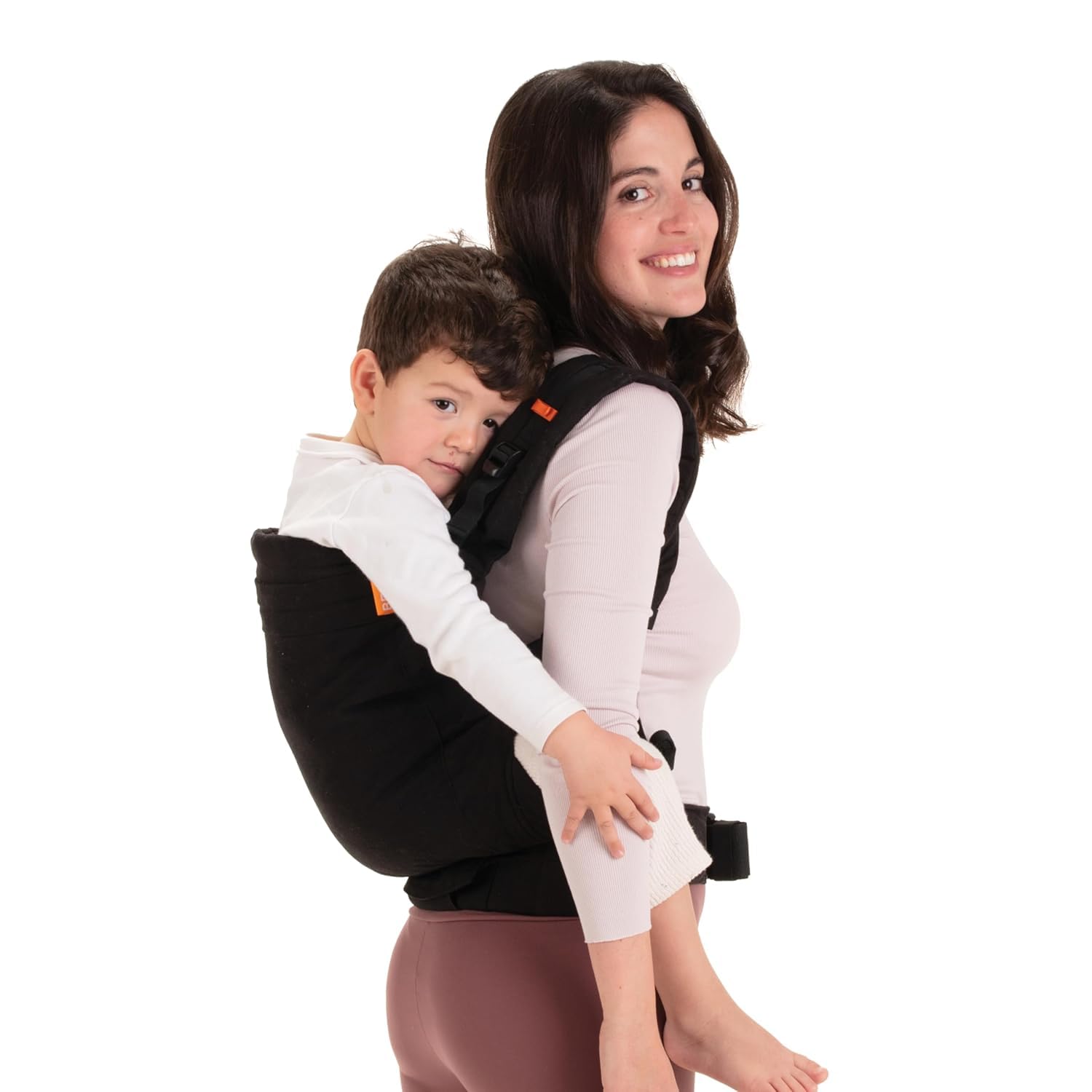Beco Toddler Carrier (20-60 lbs) with Extra Wide Seat, 100% Cotton - Front-Carry & Backpack Style - Lightweight & Ergonomic Sling Carrier for Children from 18months - Metro Black