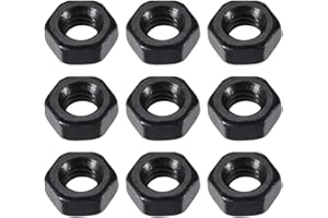 uxcell M4 Carbon Steel Grade 8 Hexagon Hex Nut Black 100pcs