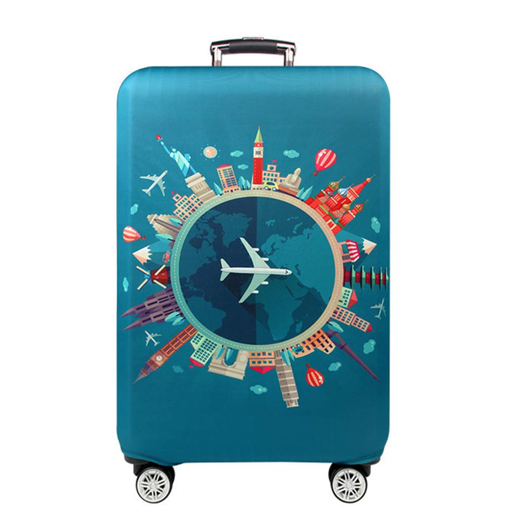 OuLi Store® Travel Luggage Cover Fit for 18-32 Inch Luggage Travel Luggage Protective Covers Suitcase Cover Elastic Dustproof Travel Accessories (M-(22-24 inch Luggage), Go Travel)