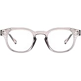 Kursan Small Round Black Glasses for Women Men Thick Frame Fashion Clear Lens Blue Light Glasses