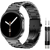 Astorgos Metal Band Compatible with Samsung Galaxy Watch 8 40mm/44mm/Classic 46mm, Galaxy Watch 8 Band, No Gap Business Stainless Steel Strap for Men Women