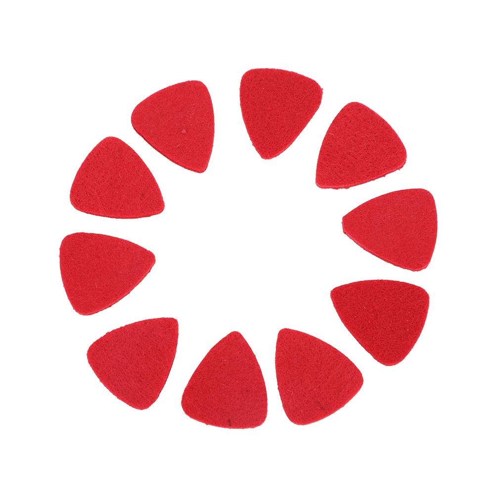 Music Felt Picks Ukulele Plectrum Guitar Plectrum Wool Felt Picks 3mm Plectrums Red Instrument Accessory