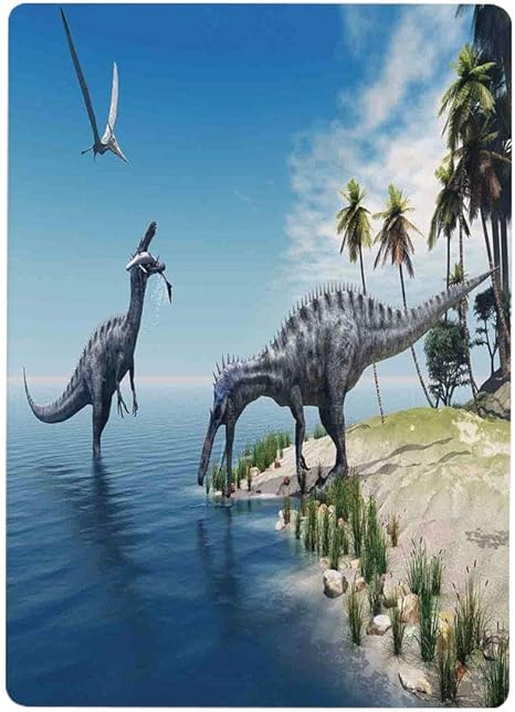 Amazon ステッカー 夢 幻想 ジュラ紀の装飾 大型魚は翼竜恐竜を飛ぶスコミムス恐竜に捕まり 40x60cm 風景 いろいろ ウォールステッカー オンライン通販