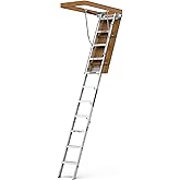 Aluminum Attic Ladder,Pull Down System,Attic Stairs,Attic Lift,for 7'8"-10'3" Ceiling Height, 22.5" x 54", 380 lbs Capacity (22.5''&times;54'')