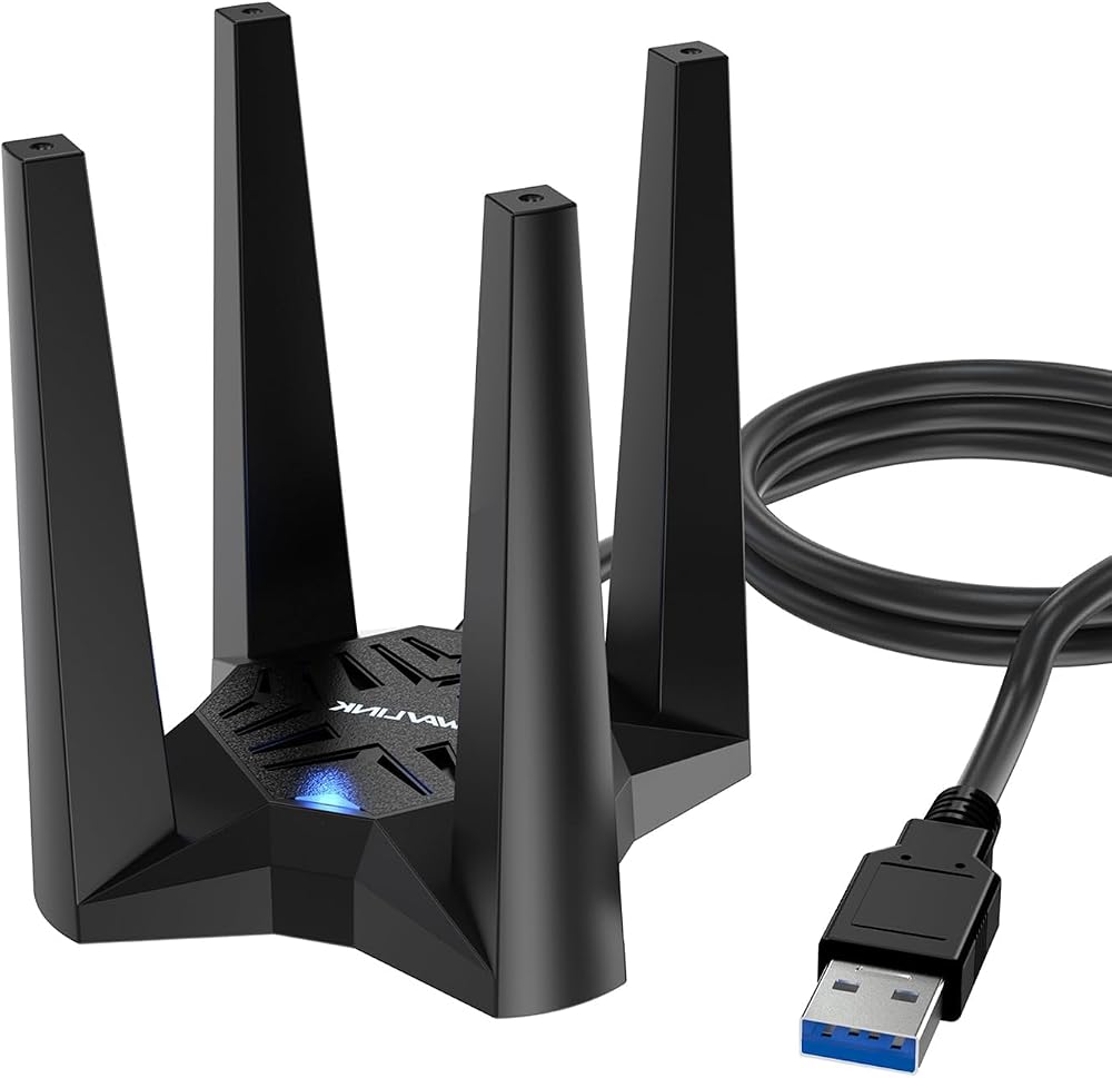 WAVLINK AX1800 USB WiFi 6 Dongle Dual Band 5GHz 2.4GHz PC Windows 11 10 Adapter