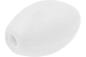 JEZERO Deep Water Fishing Floats: Great for Trail Markers, Dock Floats, Swim Buoy, Kayak Anchor Kit, Pool Buoy, Crabbing & Boats | White, 6" x 3", Single