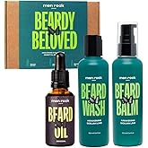 Men Rock Beardy Beloved Awakening Essential Beard Kit - Sicilian Lime - Beard Oil, Balm, and Wash - Mens Face Care - Skincare Products for Men - 3 Pc