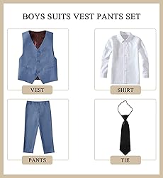 Laimi Duo Boy Suit Size 10 Kids Blue Grey Suits for