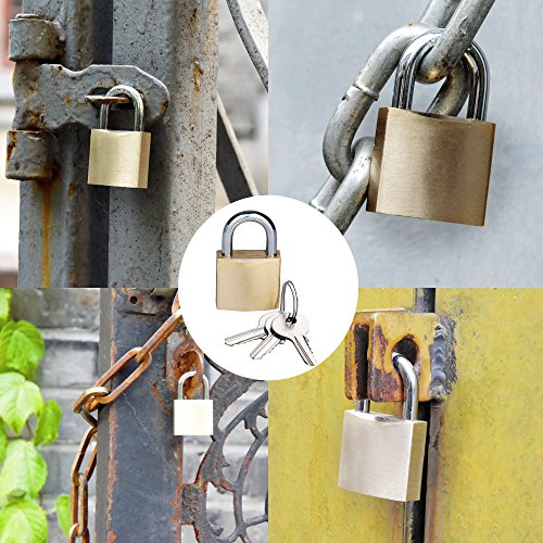 SEPOX Solid Brass Padlock with 30mm Wide Body, ¼” Shackle Diameter pack of 4