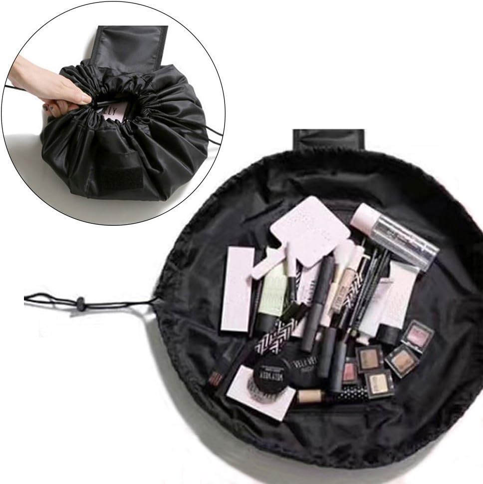 MLMSY Makeup Bag Drawstring Portable Travel Cosmetic Make Up Pouch Toiletry Storage Organizer for Women Girls