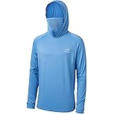 BASSDASH UPF 50+ Men’s Long Sleeve Fishing Shirt with Mask UV Neck Gaiter Hoodie