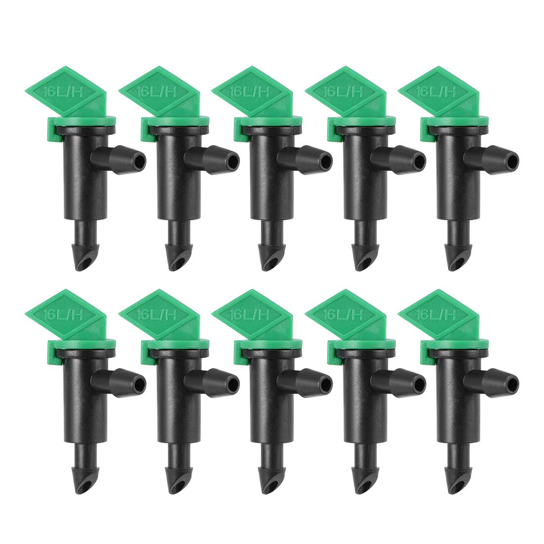 sourcing map Flag Dripper 4 GPH 16L/H Emitter Sprinkler for Garden Lawn Drip Irrigation Connect 4/7mm Hose, Plastic 30pcs