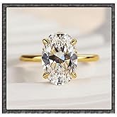ZengoriGems Engagement Rings for Women 925 Sterling Silver 1CT/2CT/3CT Oval Cut Cubic Zirconia 14k Gold Plated CZ Wedding Promise Rings for Her Wedding Bands for Women Lover Size 5-9