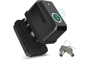 KENRONE Biometrics Gun Trigger Lock,Fingerprint and Key Unlocked Trigger Locks,Quick Release and Secure Gun Lock for Pistols,Revolvers,Shotguns