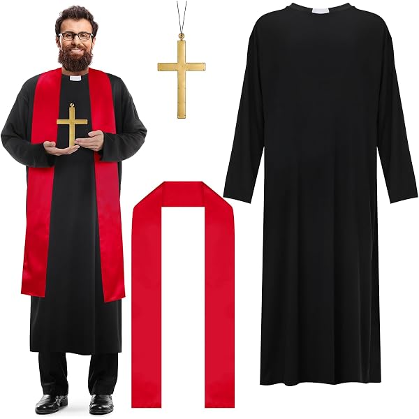 RG Costumes Deluxe Priest Robe – Herren Priester-Kostüm Für Halloween & Mottopartys
