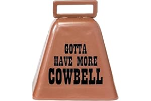 Bevin Bells "Gotta Have More Cowbell" (X-Small) | Kentucky Cow Bell w/Copper Color | Made from Steel | Loud Noise Makers w/Handle | Made in CT, USA