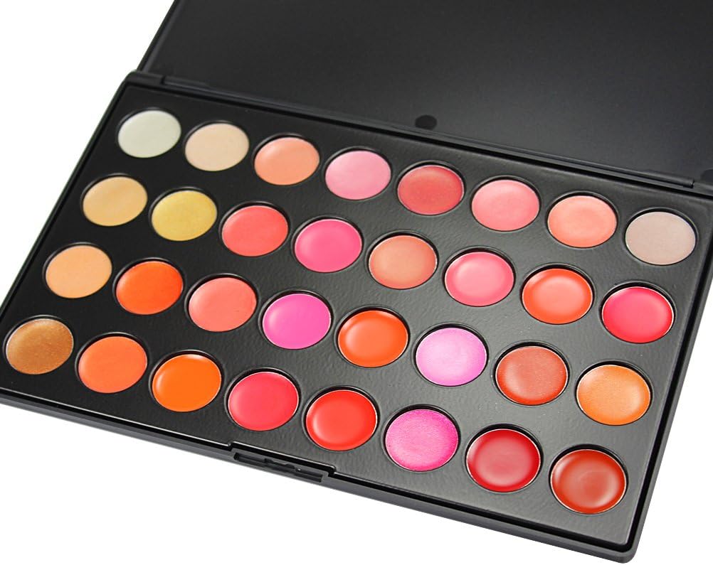KOLIGHT 32 Colors Pro. Makeup Lip Gloss Lipstick Blush Concealer Palette Set (32)