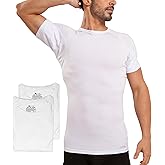 Ejis Sweat Defense Undershirt | Crew Neck| Underarm Sweat Proof Micro Modal