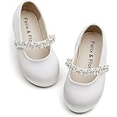 Felix & Flora Girls Toddler Little Ballet Shoes - Flower Girls Mary Jane Flats Dress Shoes Party Wedding