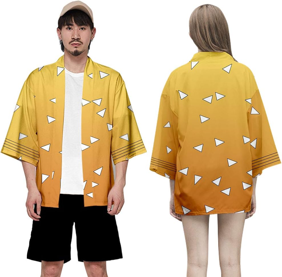 Unisex Demon Slayer Kimetsu no Yaiba Characters Cosplay Kimono Haori Coat Shirt Cosplay Suit Coat Halloween