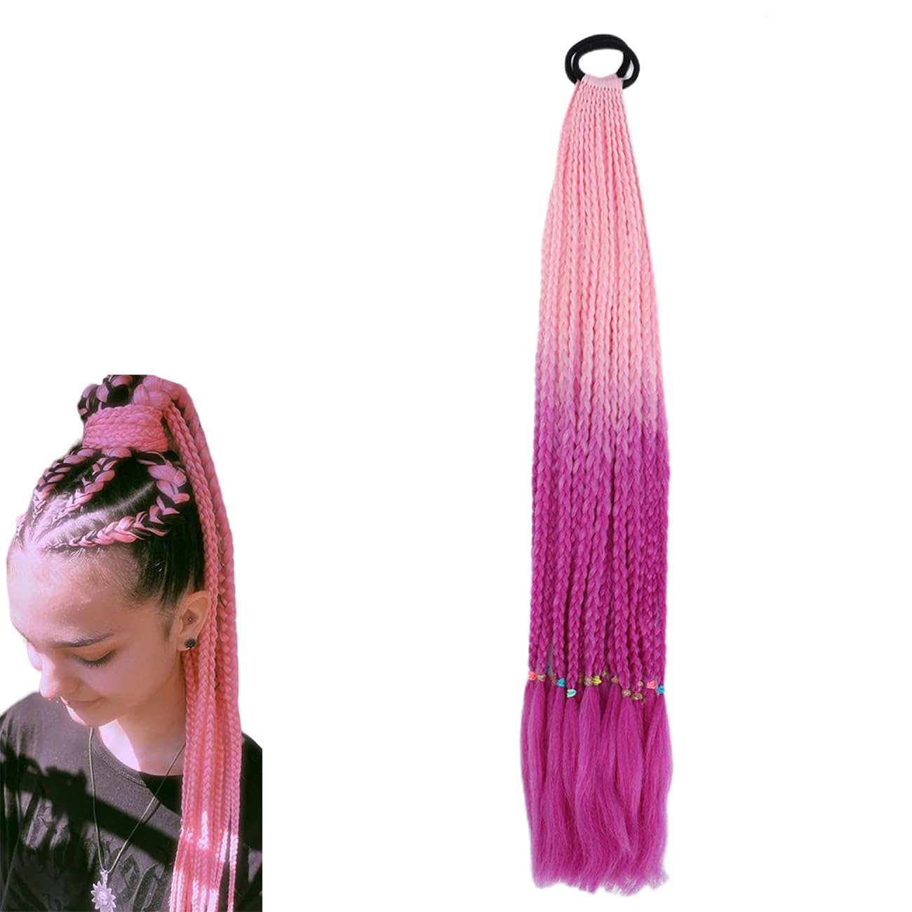 Braid 24inch Professional Pre Stretched - Braiding Hair Yaki Texture Braiding Hair for Crochet Hair Braids Long Synthetic Fiber Hair Extensions BZ200 โ image 1