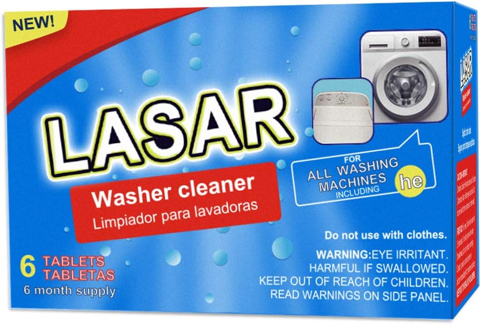Washing Machine Cleaner, solid Washer Deep Cleaning Tablet, with Natural Multi-Purpose Washing Machine Cleaner 6 Tablets for All Washing Machine