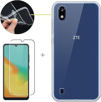 LJSM Funda para ZTE Blade A7 2019 + Protector de Pantalla Templado ...