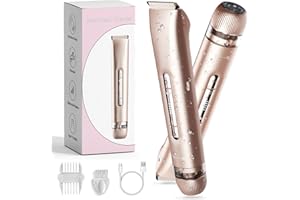 ZFBFSDS Dermave Bikini Shaver,Bikini Trimmer for Women,2025 Upgrade Dual Head Shaver Women,2 in 1 Wet & Dry Waterproof Electric Bikini Trimmer for Face, Body & Intimate Areas(Pink Rose)