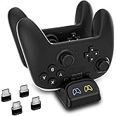 Switch 2 Pro Controller Charger Dock, 2-Port USB-C Controller Charging Station for Switch Pro, PS5 Controller, Xbox Series X|S & Elite 2, Type-C Adapters, LED Indicator, 5V2A Recommended