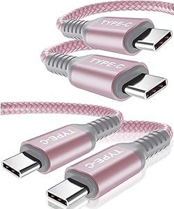 USB C to Type C 100W Cable (10ft/2-Pack),Power Delivery Fast Charging PD Charger Cord for MacBook Pro Mac Air 4,iPad Pro,Samsung Galaxy Note 10 20 S20 Plus Ultra,Microsoft Surface Duo,Google Pixel 5