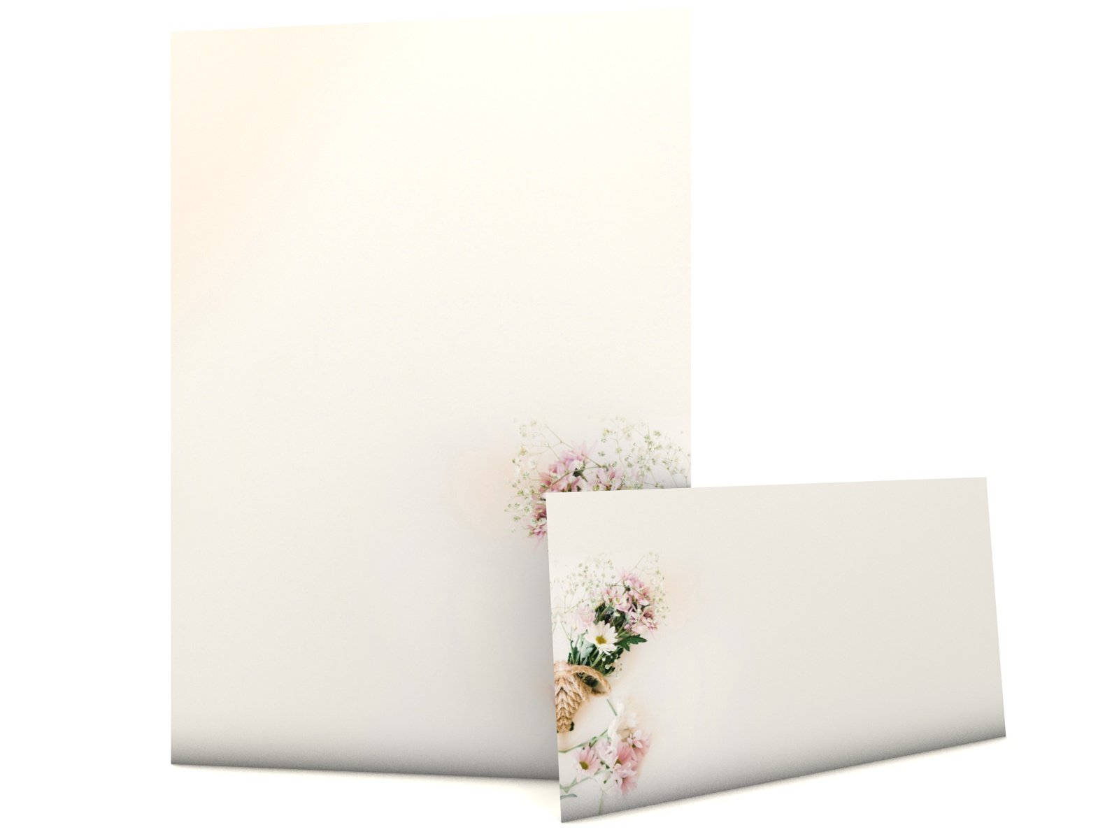 Writing Paper with Envelope Spring Bouquet 50 Sheets A4 and 50 Matching Envelopes Flowers Pastel Spring