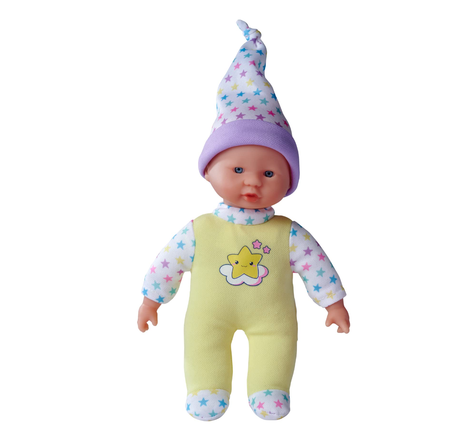 Simba Laura Stars Collection 105140003 Soft Body Doll with Five Sounds, in Cute Candy Star Design, 3 Assorted Designs, 20 cm, Baby Doll from 2 Years