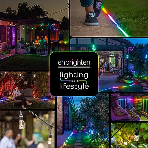 Enbrighten LED Ground Lights, 12 Path Lights, 110ft, Color Changing