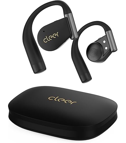 Cuffie Open Ear Bluetooth 5.3 – Hi-Fi Stereo, 4 Microfoni, Display LED, 75H, IPX5 – Nere