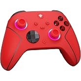 SZDILONG 2.4GHz Wireless Controller for Xbox, Xbox One Series S|X, PC,Steam | Turbo/Programmable,Hall Effect Sticks,1000mAh Battery,7 Colors RGB Light,Dual Vibration,Type-C Charge,3.5mm Audio Jack,RED