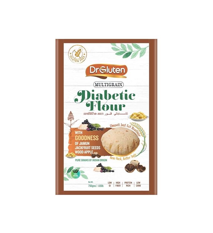 Dr. Gluten Diabetic Flour Gluten Free & Low Glycemic Index (750 GM