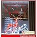 CUGBO Red Reindeer Snowflake Christmas Tree Wall Sticker Home Decor Decal for Glasses Shops Window