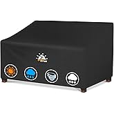 Zettum Patio Loveseat Cover 60 Inch - 600D Outdoor Couch Cover Furniture Sofa Cover Waterproof Heavy Duty, 2-Seater Bench Cover for Outside Sofa, Loveseat, Couch, Bench and Glider - 60 x 34 x 33 Inch