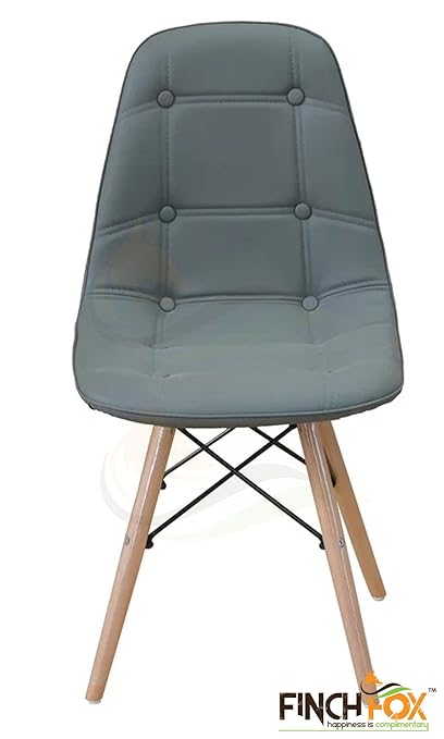 Eames Replica Cushioned Dining Chair/Cafe Chair/Side Chair/Accent Chair (Grey) Color by Finch Fox