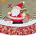 D-FantiX Christmas Decorations, 48-Inch Large Santa Christmas Tree Skirt with Red Floral Rim