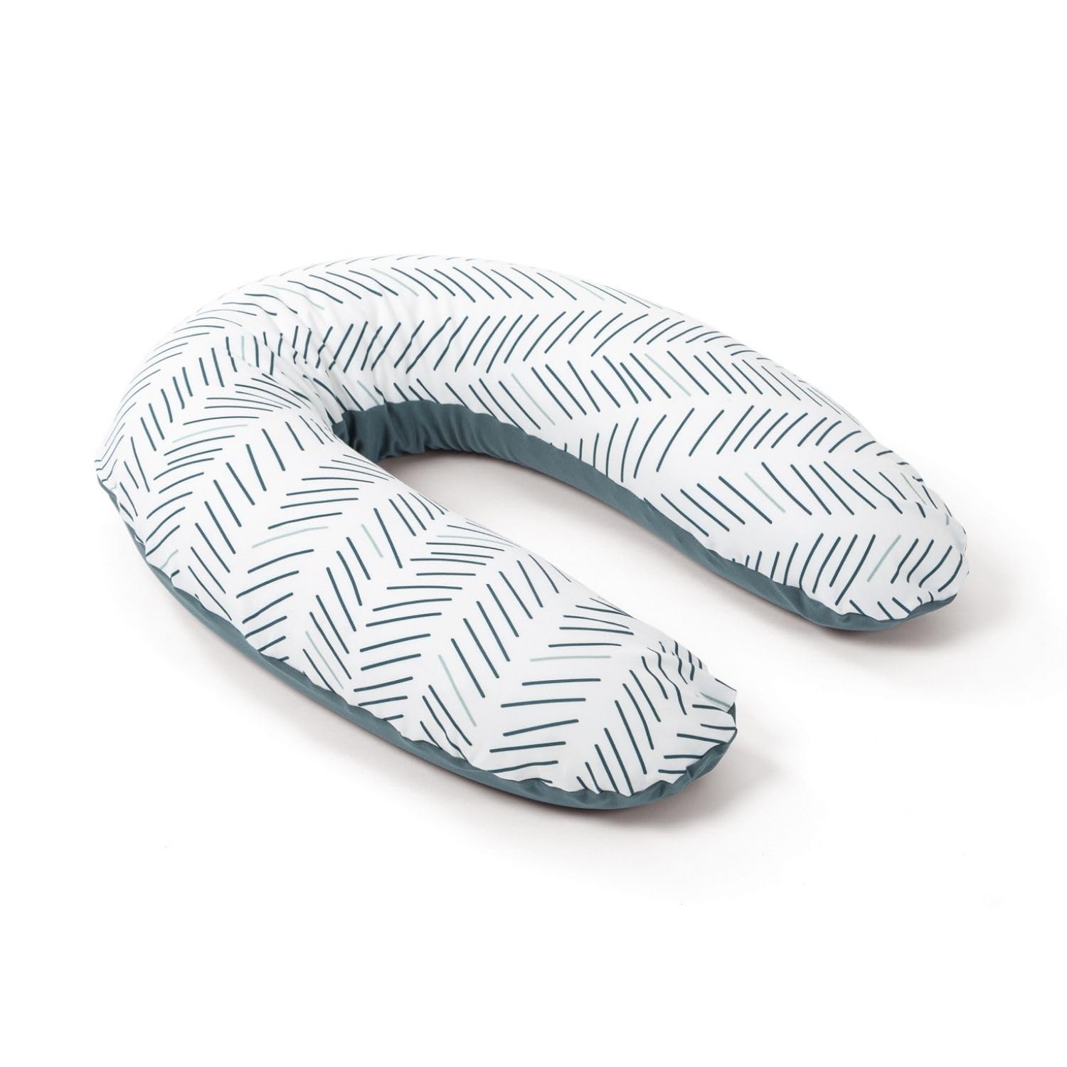 Doomoo Buddy Pregnancy Pillow - Adaptable for Breastfeeding, Maternity Pillow for Support, Organic Cotton, OEKO-TEX Certified - Ethnic Petrol