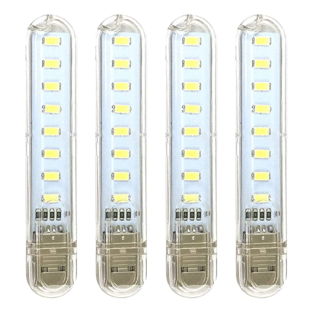 luoyanye 4 Pcs Mini Portable USB Night Light Mini USB Night Light LED Book Reading Lights for Work Learning Camping PC Laptops Computer Mobile