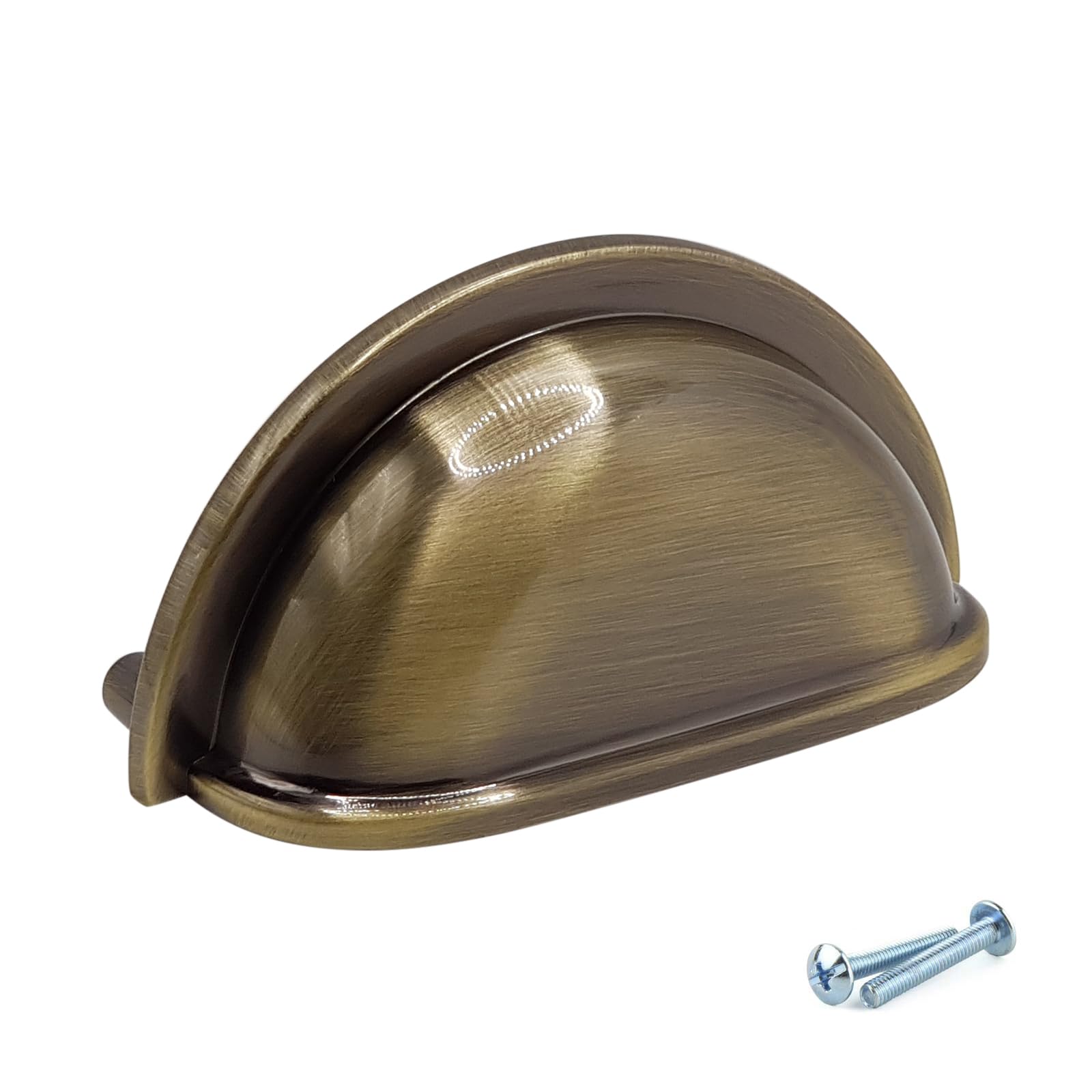 M4TEC Cup Kitchen Door Handles Antique Brass Bedroom Furniture Pull Handles Kitchen Cabinets Door, Cupboards, and Drawers Door Handles - VD7 Series: 76 mm Pack of 10