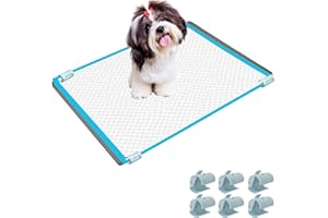 Bencacawinstyle Dog Pee Pad Holder Tray, Puppy Potty Training Tray with 6 Clips, High Edge Dog Potty Tray, Non Slip Silicone Puppy Pad Holder Tray for Easy Cleaning.