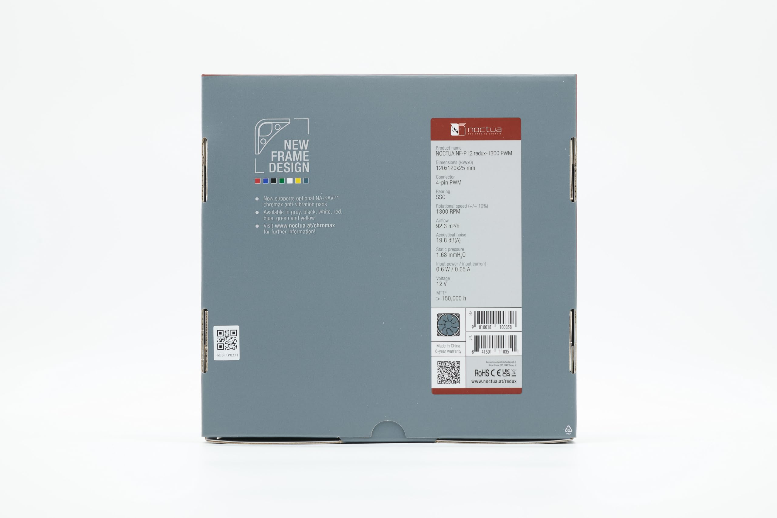 Noctua NF-P12 redux-1300 PWM, Quiet Fan, 4-Pin, 1300 RPM (120mm, Grey)