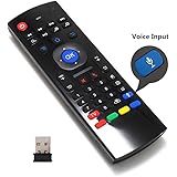Air Remote Mouse 2.4GHz Mini Wireless Keyboard Mouse with Voice Input Android TV Remote Control Infrared Leaning for Android TV Box ,Mini PC,Mac OS