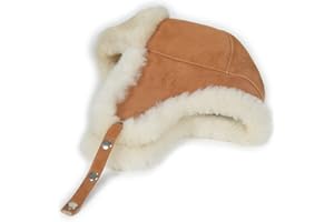 MUMCU'S LEATHER - LEATHER WANTS TO BE MUMCU'S Ushanka Aviator Trapper Leather Hat Men Women, Sheepskin Fur Russian Soviet Earflaps Hat, Warm Outdoor Winter Hat 2024