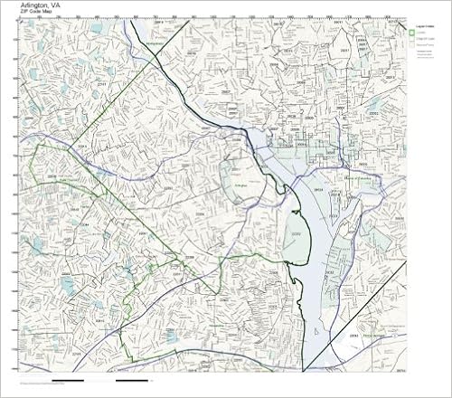 Arlington Va Zip Code Map Zip Code Wall Map Of Arlington, Va Zip Code Map Laminated: Office Products  - Amazon