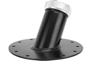 45 Degree Fuel Cell Filler Neck with 12 Bolt Steel Base Aluminum Cap 1.5in Inner Diameter Aluminum Fuel Cell Gas Tank Filler 